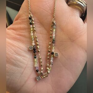 Double strand tourmaline bracelet